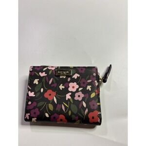Kate Spade Colorful Floral Medium Compact Bifold Wallet Garden Party Girly Class